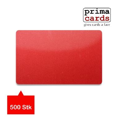 Plastikkarten rot-metallic ISO 500 Stk